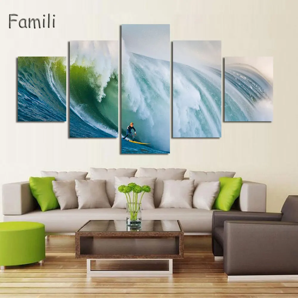 5 шт. настенная Картина на холсте для серфинга в море|art painting|painting moderncanvas painting |