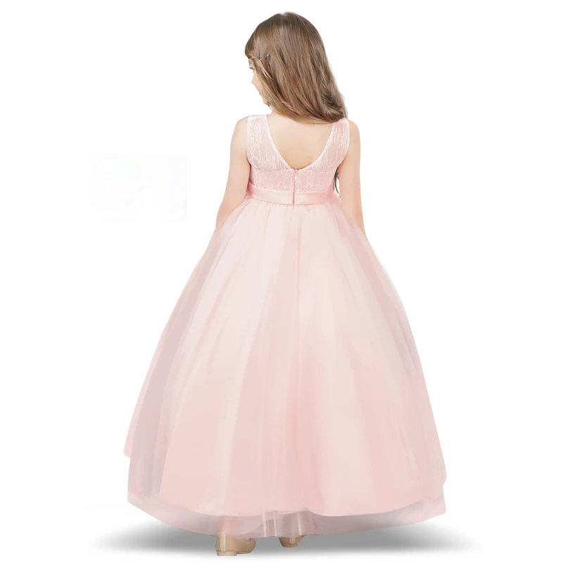 Brand Baby Kids Girls Flower Girl Party Frock Dress For Clothes Long Tulle Wedding Gown Children Teenager Formal Wear 12T | Детская