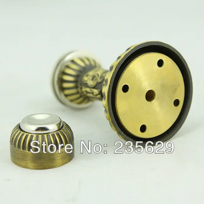 Бесплатная доставка настенный античный латунный дверной ограничитель подходит