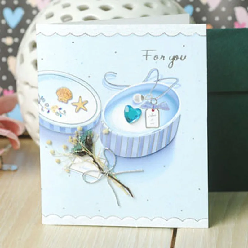 Мини-конверт и поздравительные открытки на день рождения 15 шт./лот Мультяшные