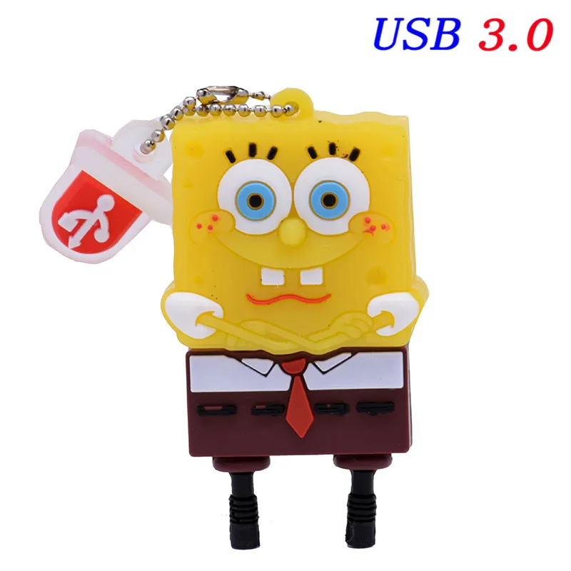 C JASTER USB 3,0 Губка Боб usb флеш-накопитель мультфильм Патрик звезда и Губка Боб Флешка 4 ГБ/8 ГБ/16 ГБ/32 ГБ/64 Гб карта памяти - Цвет: C