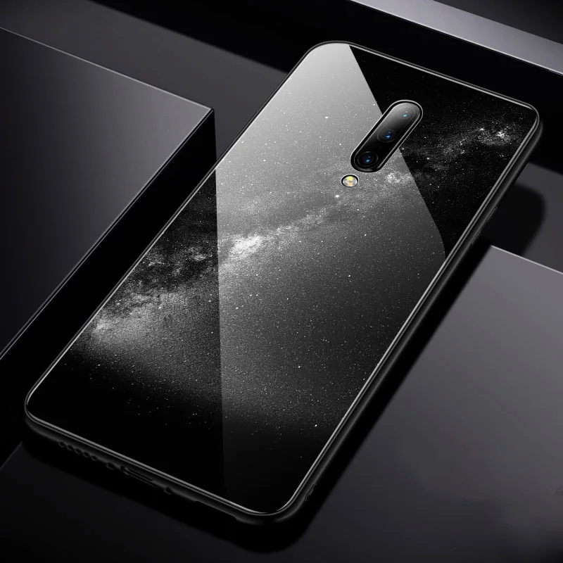 Стеклянный чехол Aixuan для Oneplus 7 Pro Oneplus 7 One Plus 7 7 Pro Чехол из закаленного стекла силиконовый защитный полный чехол s - Цвет: color 3