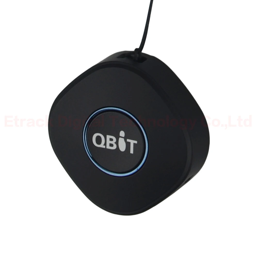 Персональный GPS трекер Concox Qbit мини двухсторонний сигнал экстренный вызов