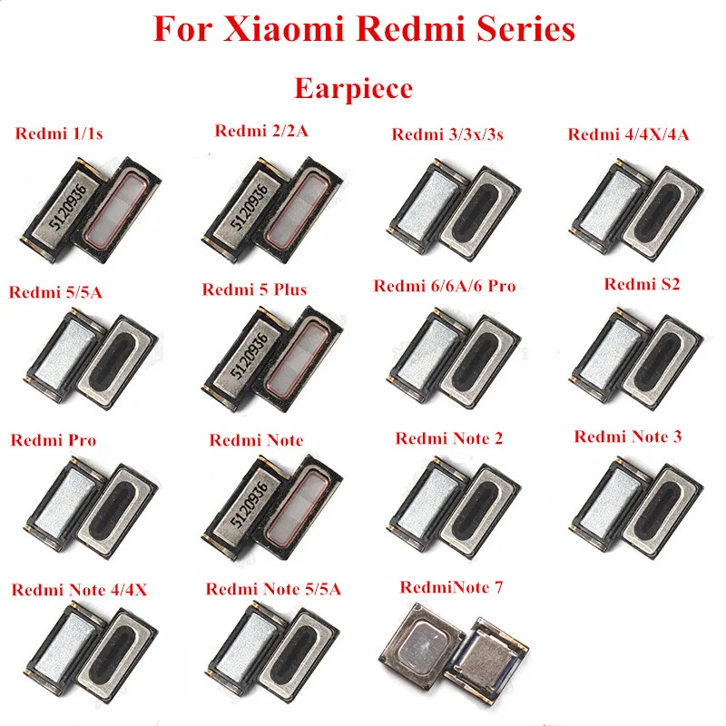 Новые наушники 2 шт./лот динамик для Xiaomi Redmi 1 1S 2A 3 3S 3X 4 4X 4A 5 Plus 5A 6 6A S2 Y2 Note 7 MiA2