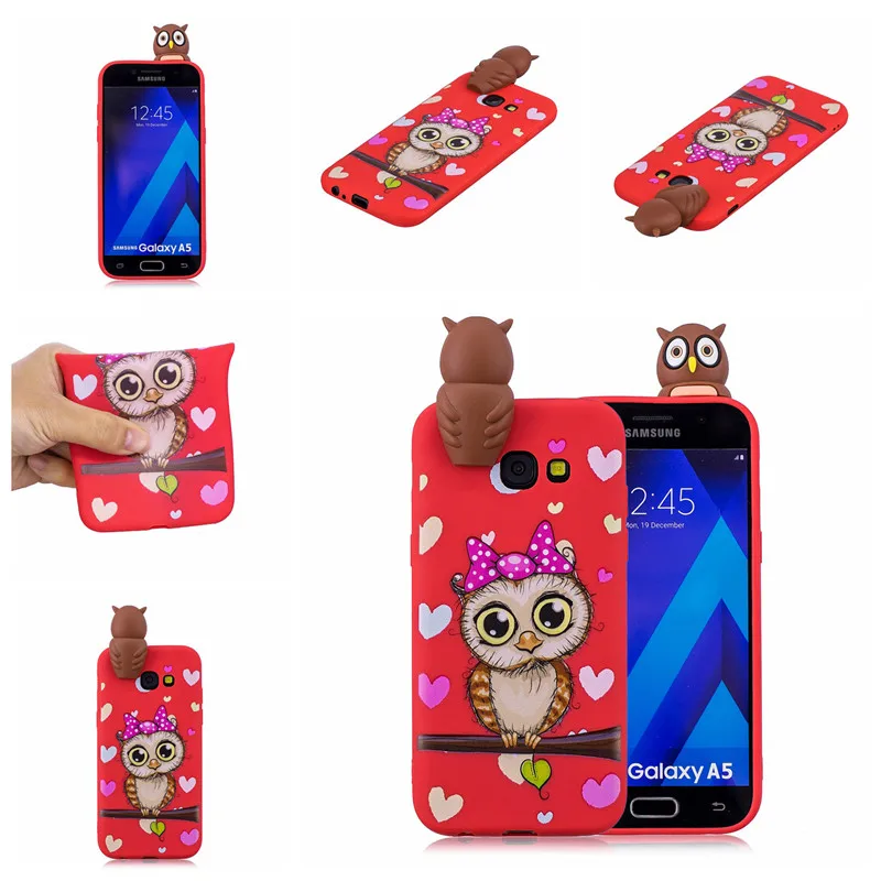 Чехол для телефона s для Fundas samsung Galaxy A3 чехол из мягкого ТПУ, конфетный цвет, мультяшная задняя крышка для Coque samsung A5 A7 чехол