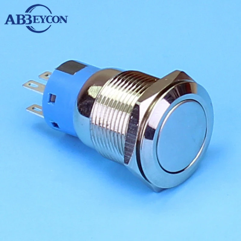 

19 мм с механической блокировкой двухполюсный через 2NO 2NC антивандальный кнопочный Водонепроницаемый IP67 металлическая кнопка переключатель