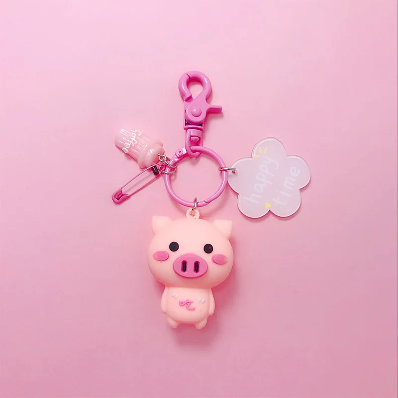 Новинка 2019 брелок для влюбленных в виде Свинки прекрасный ключей женский подарок