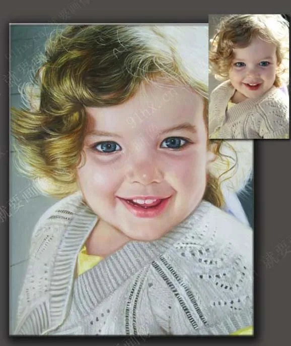 Первоклассное искусство индивидуальный сервис портрет маслом для маленьких