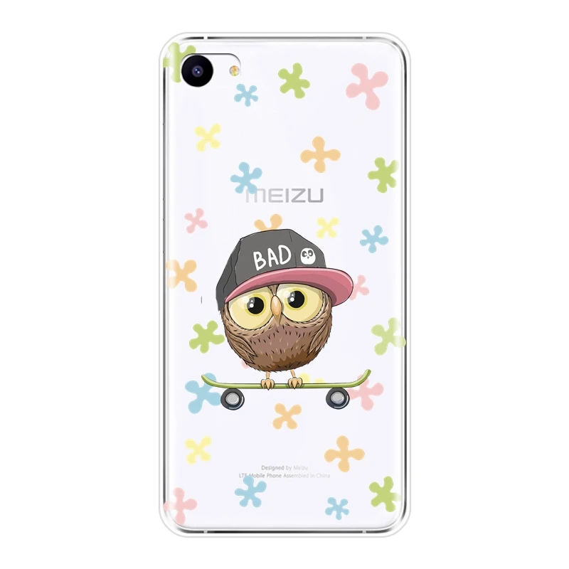 Мягкий силиконовый чехол для телефона Meizu 16th 16x15 Lite 16 Plus Сова луна сердце любовь