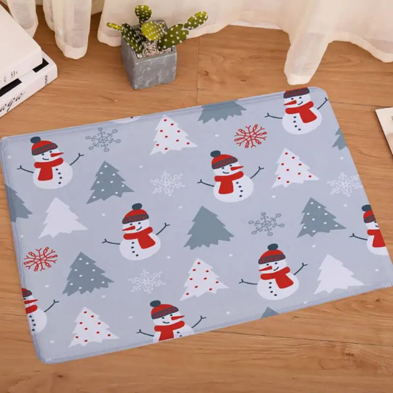 Рождественский дверной коврик с Санта-Клаусом фланелевый уличный