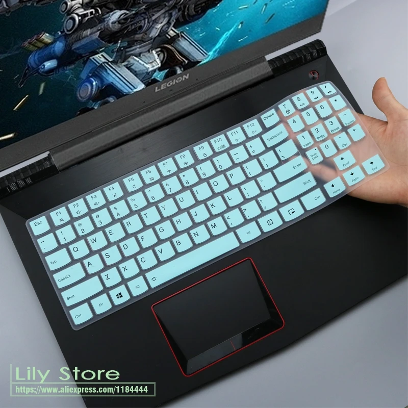 whiteblue Силиконовая клавиатура защитная оболочка покрытие для lenovo Легион Y720 Y540 Y530 Y520 R720 Y7000 15,6 ''/Y730 Y740 17,3'' - Цвет: whiteblue