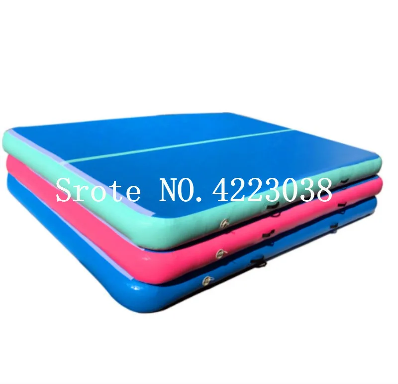 Купить Бесплатная доставка, надувная воздушная дорожка от двери до двери 4 м X 4 м X 0,2 м, гимнастический воздушный трек, коврик для акробатики, гимнас...