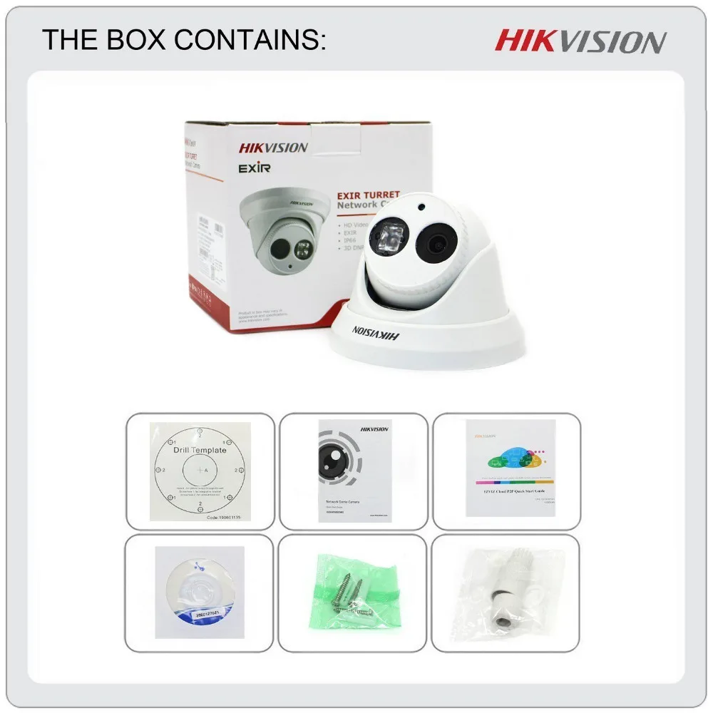 Hik английская ip камера DS 2CD2343G0 I 4 МП WDR EXIR купольная PoE для наружного использования