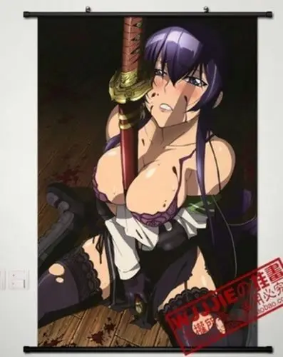 Старшая школа мертвых Саэко настенный плакат прокрутка домашний декор аниме