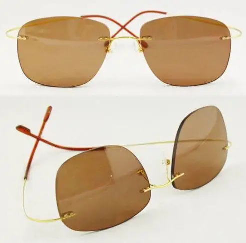 Бесплатная доставка 9 цветов оправа без оправы винта с титановыми гибкими