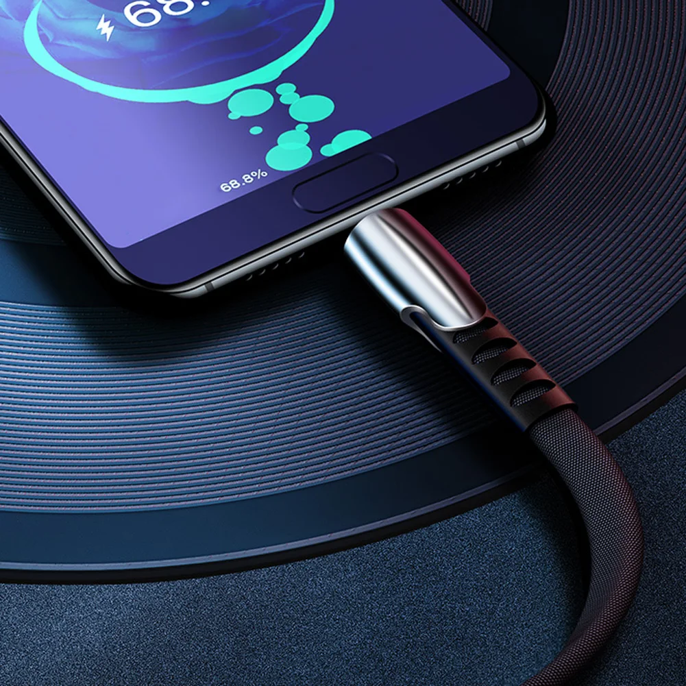 Для Huawei P30 Pro Samsung S10 E роскошный провод анти разрыв нейлон 1 м 5А Тип C двухстороннее