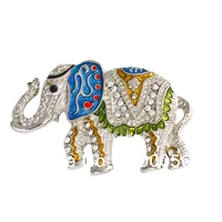 decorative cute diamante felt elephant brooches wholesale designer costume jewelry animal brosche men lapel pin x0036