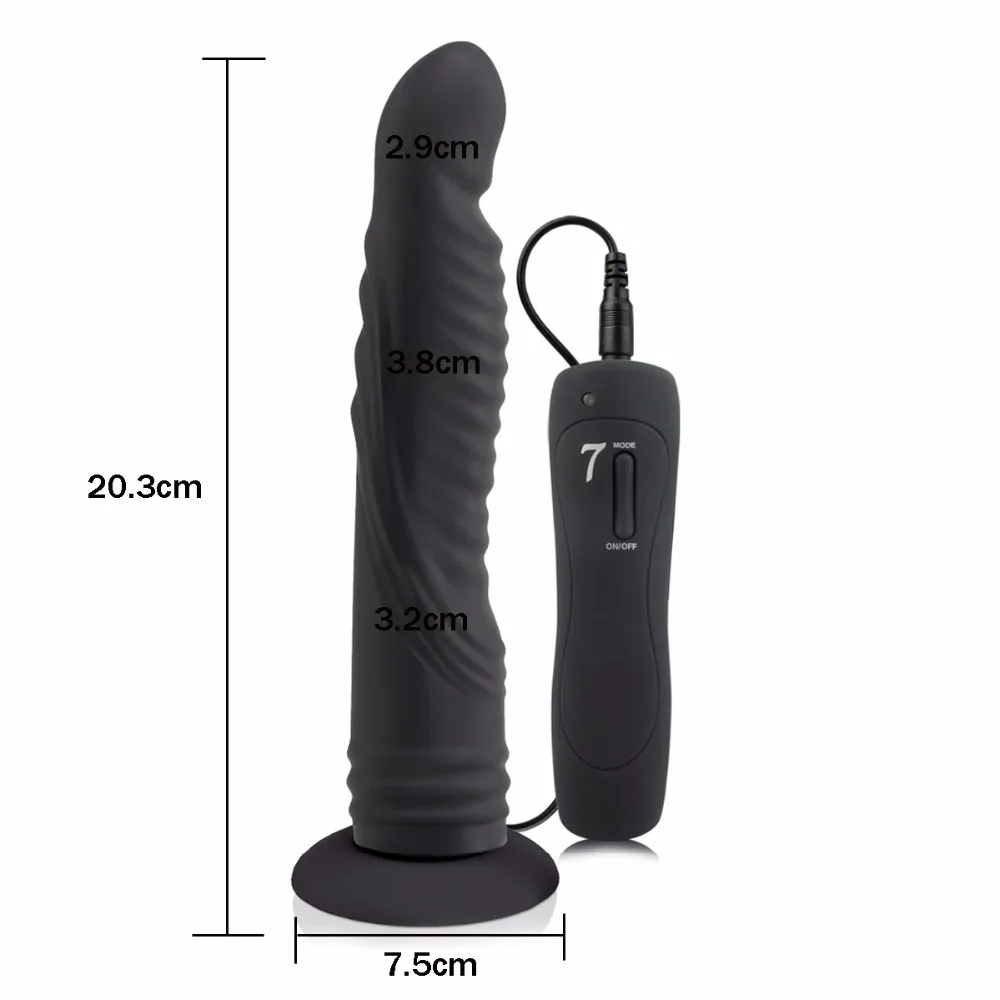 Реалистичный большой фаллоимитатор 7 скоростей вибратор силиконовый ремешок на