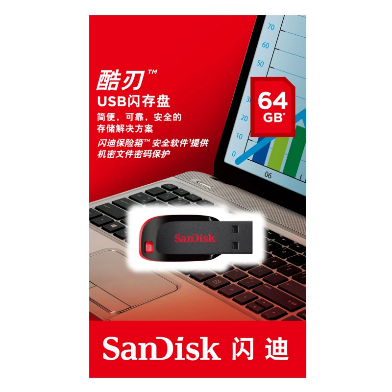 SanDisk usb флэш-накопитель 128 ГБ накопитель 64 32 USB 2.0 16 Memory Stick 8 поддержка официальный