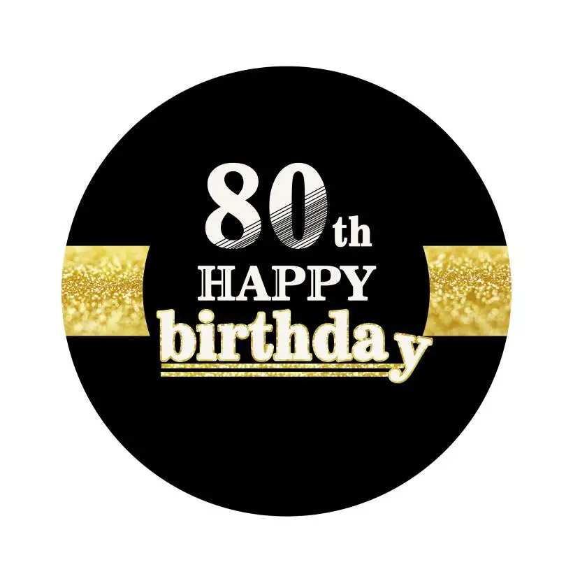 80th 1 шт. 6,5*6,5 см 16 18 21 30 40 50 60 70 80 90th наклейки с днем рождения Юбилей вечерние подарок на день рождения, Декор детские игрушки Пастер - Цвет: 80th