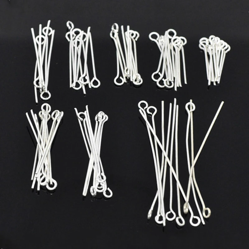 DoreenBeads 800 шт 0 7 мм (21 манометр) смешанный 1 6 см 8 2 3 5 серебряный цвет Шпильки для глаз