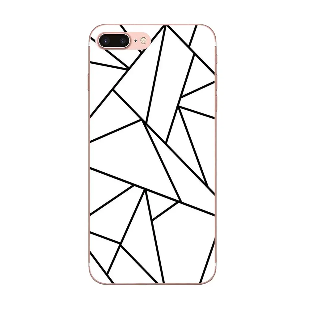 Мягкий чехол из ТПУ с черно-белой полоской для Apple iPhone 4 4S 5 5C 5S SE 6 6S 7 8 Plus X XS Max XR |
