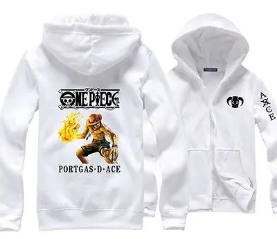 2016 Аниме one piece Ace Своих мужчины мода Досуг С Капюшоном Толстовки Бесплатная