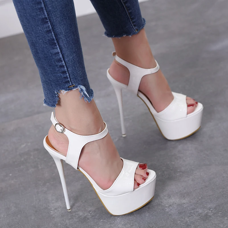 

Plus Size 41-46 Sexy High Heels Shoes Woman Summer Platform Women Sandals Peep Toe Nightclub Ladies Party Pumps Shoes WSH3264