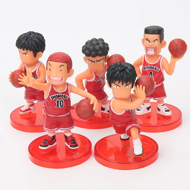 8 см 5 шт./компл. Slam Dunk фигурки японского аниме фигурки игрушки на тему баскетбола Sakuragi Hanamichi фигурка из ПВХ подарок для детей