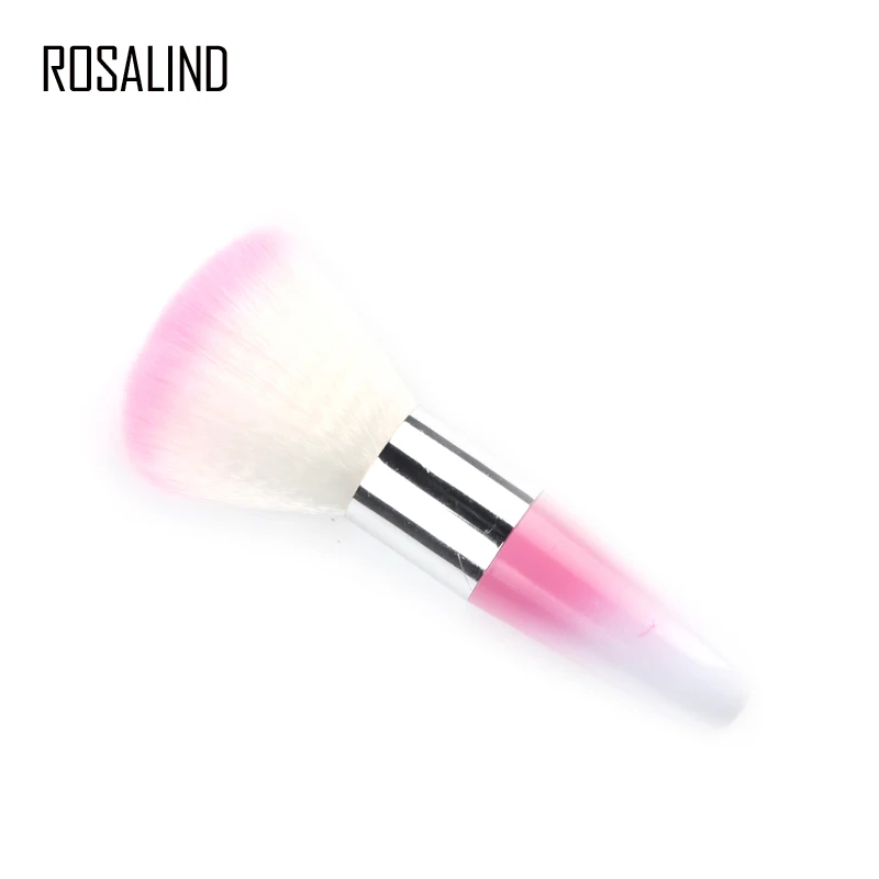 Pink ROSALIND щетка для ногтей для гель-лака для салона удаления пыли акриловая пудра очиститель блеска кисти для дизайна ногтей инструменты для маникюра - Цвет: Pink