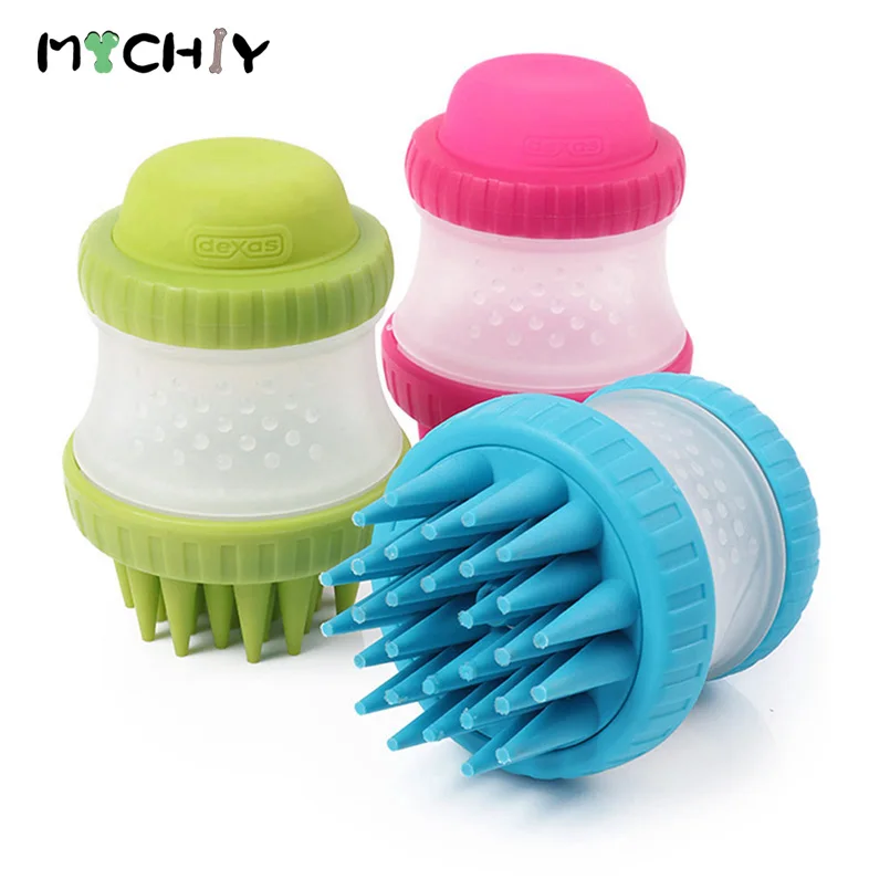 Dog Bath Brush Comb Cleaning Massage Cat SPA Shampoo Grooming Multifunction Silicone Pet Tools for | Дом и сад