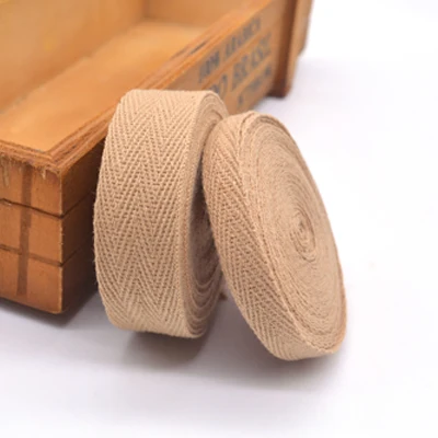 khaki 802 50yd/лот 10 мм/20 мм шеврон хлопчатобумажная лента тесьма сельдь bonebinding лента кружево обрезка для Аксессуары для упаковки DIY - Цвет: khaki 802