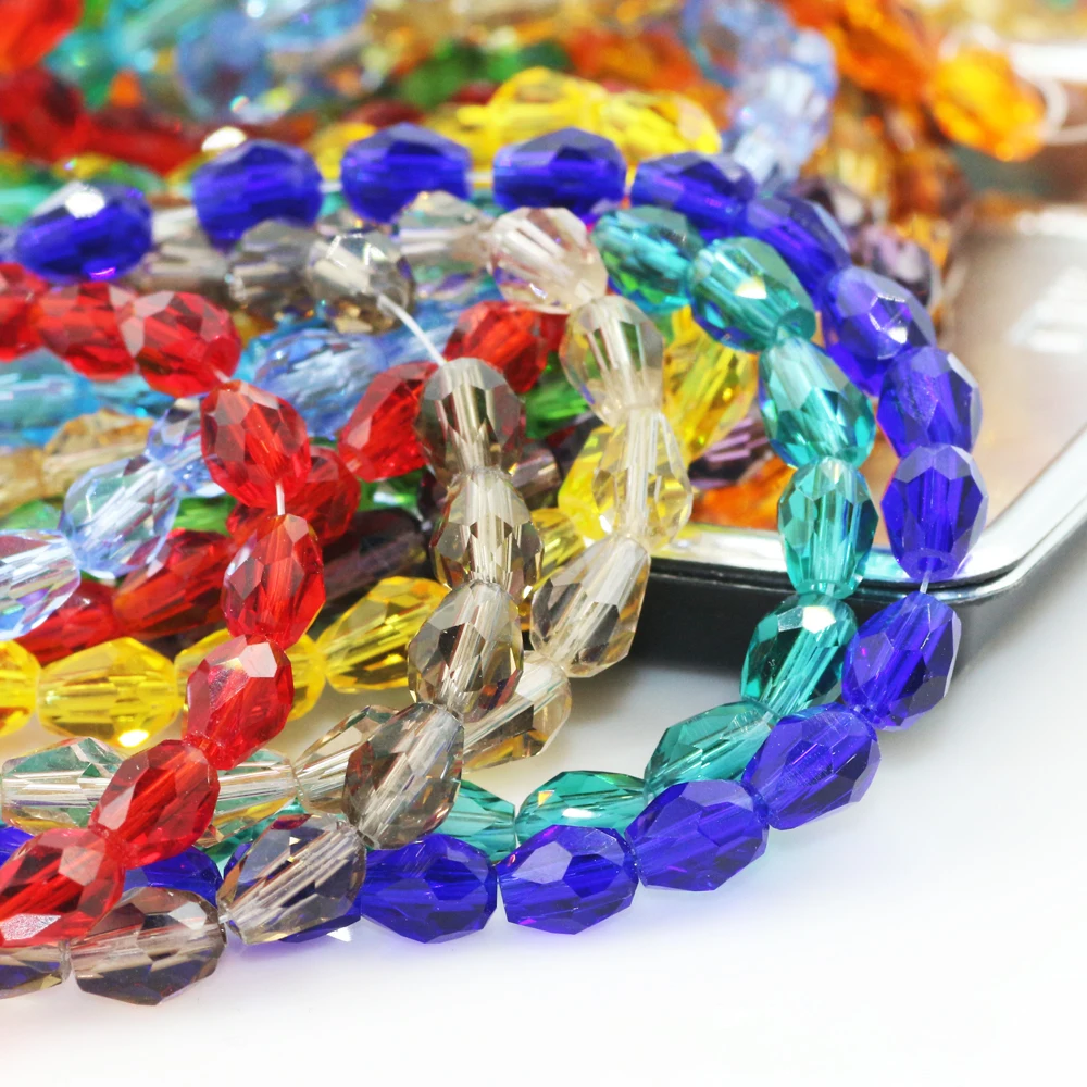 Бусины подвески разных цветов 10 х15 мм (50 шт./лот)|crystal beads|crystal drops beadsdrop beads |