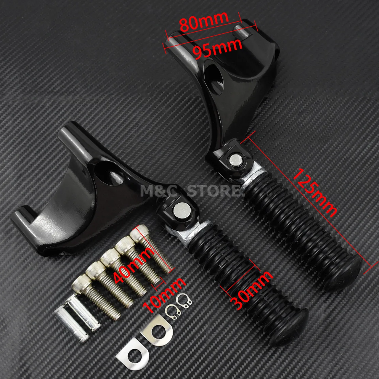 

Motorcycle Black Passenger Rear Foot Pedal Mounts Foot Pegs Kit For Harley Sportster 883 1200 XL 2000-2010 2011 2012 2013