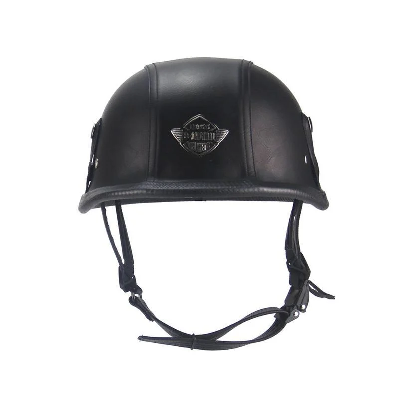 

Motorcycle Helmets Motorcycle Motorbike Vespa Adult Vintage Open Face Half Leather Helmet Moto