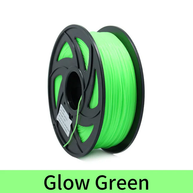 Glow Green 3d принтер 1 кг 1,75 мм Pla нити печатные материалы красочные для 3d принтер Экструдер ручка Радуга пластиковые аксессуары красный серый - Цвет: Glow Green