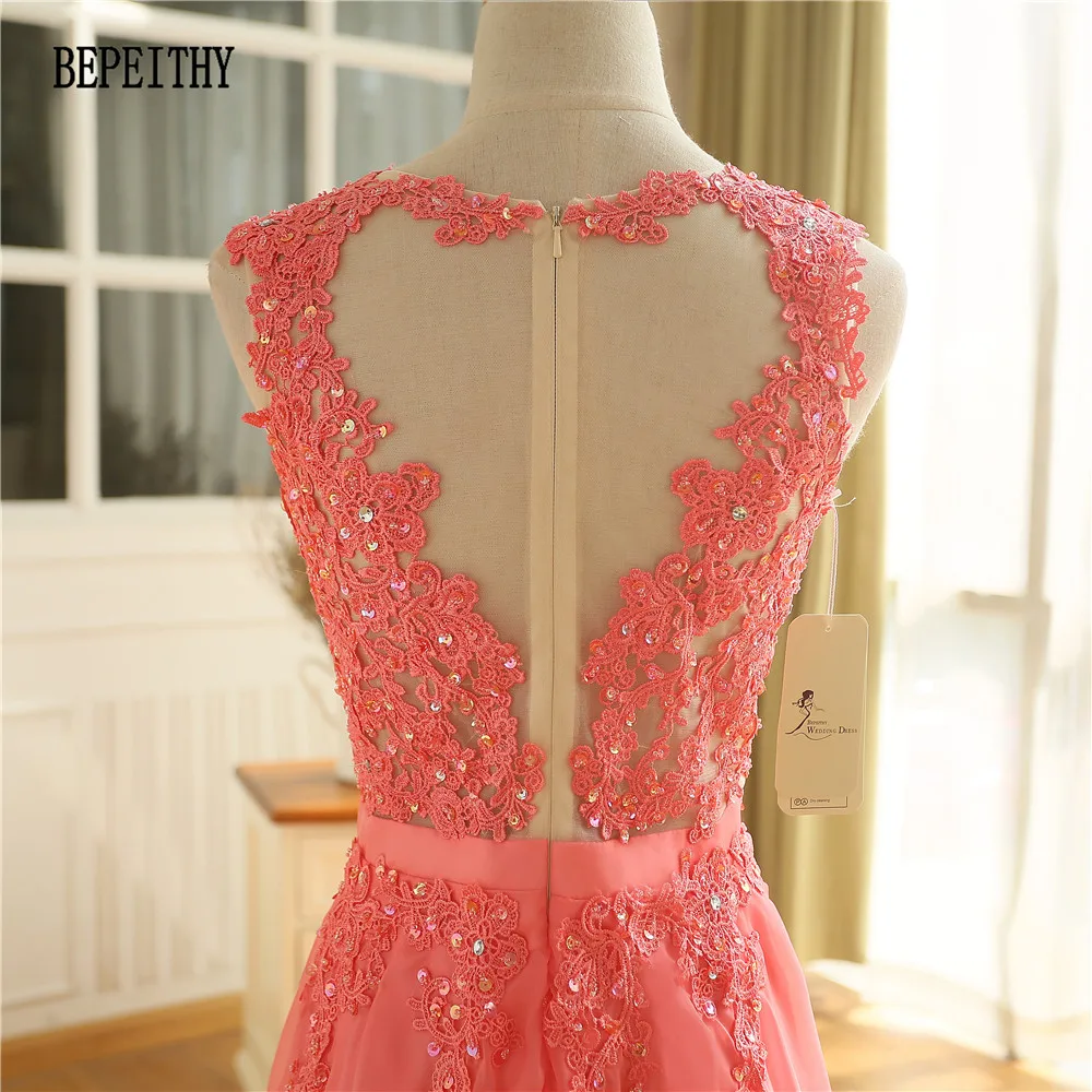 BEPEITHY Vestido Longo арбузное шифоновое длинное вечернее платье Новое поступление платье для выпускного вечера вечерние платья