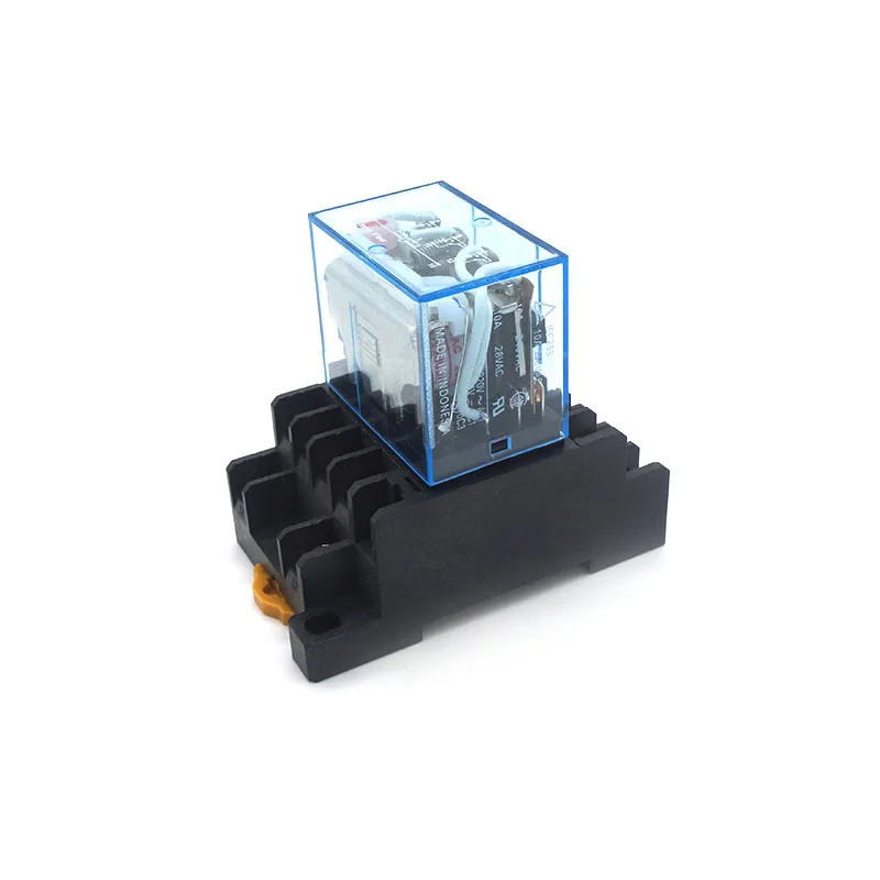 1 шт. LY4NJ HH64P DC12V 24V AC110V 220V 14PIN 10A катушка реле питания 4PDT с гнездом PTF14A|Реле| |