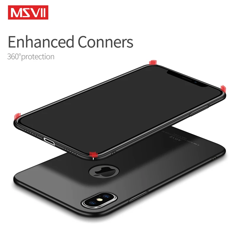 MSVII Bumper Case For iPhone X 10 Ultra Slim Back Protective Fitted iPhoneX Shell Fundas Coque Apple |