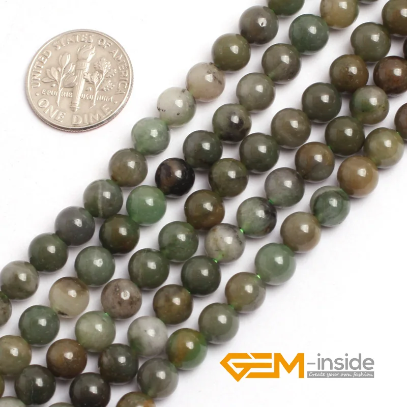 Бусины из зеленого нефрита 6 мм 8 10 мм|beads natural|stone beadsbeads for jewelry making |