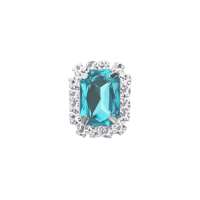 28 aqua 19*15 мм акриловые прямоугольные Стразы с плоским основанием 10 шт./лот(BTN-5673 - Цвет: 28 aqua