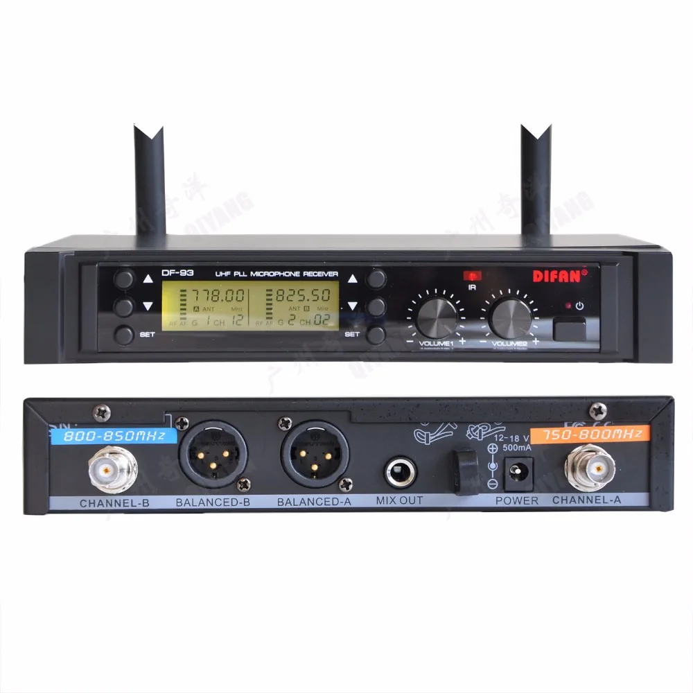 FREEBOSS DF-93H2 микрофон UHF Система двухканальный ИК Частота беспроводной Karoke KTV
