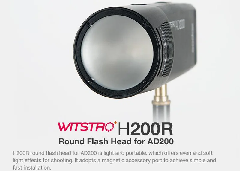 Кольцевая вспышка Godox H200R со спиральной вспышкой, разделительный светильник для Godox AD200, наружная карманная вспышка