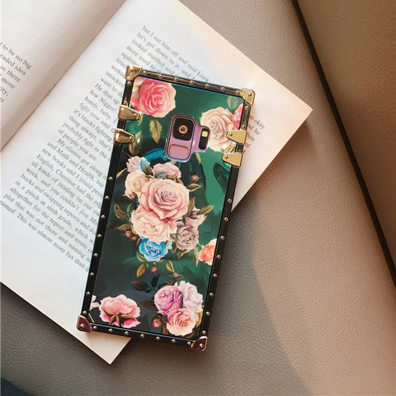 flower A YHBB чехол S Ретро Цветочный чехол для телефона samsung Galaxy S10 Plus S10e Blu-Ray Цветочный Мягкий чехол для samsung S8 S9 Plus Note 10 8 9 - Цвет: flower A