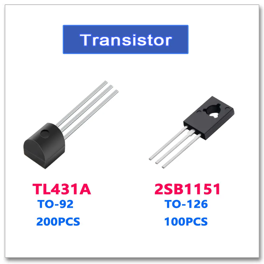 

TO126 2SB1151 100 шт. и TO92 TL431A 200 шт.