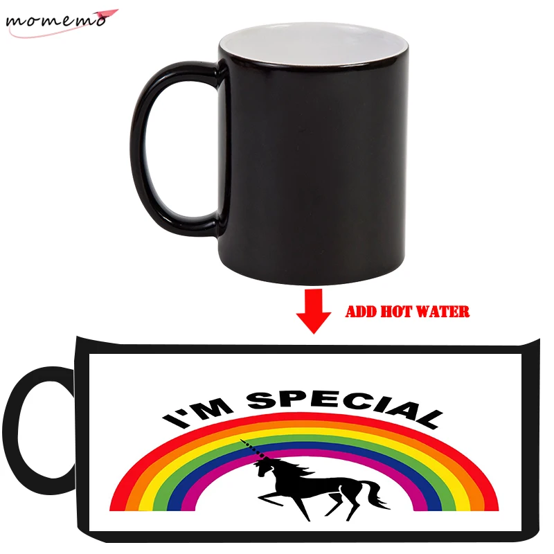 MOMEMO &quotI'm Special&quot Волшебная Кружка Смешной единорог мультфильм Меняющие цвет