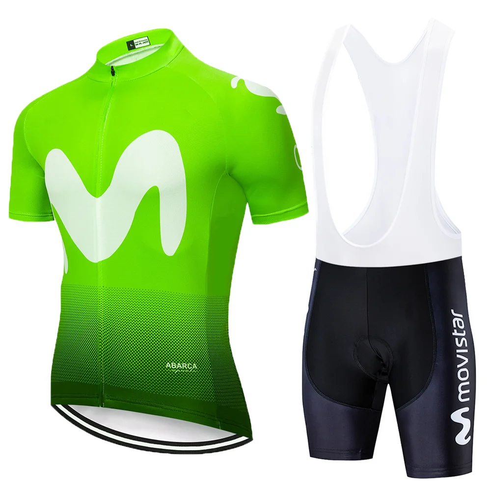 Pic Color Команда Movistar флуоресцентная зеленая одежда для велоспорта Джерси Ropa велосипед для мужчин лето Pro майки для велоспорта Велоспорт гелиевая Подушка шорты - Цвет: Pic Color