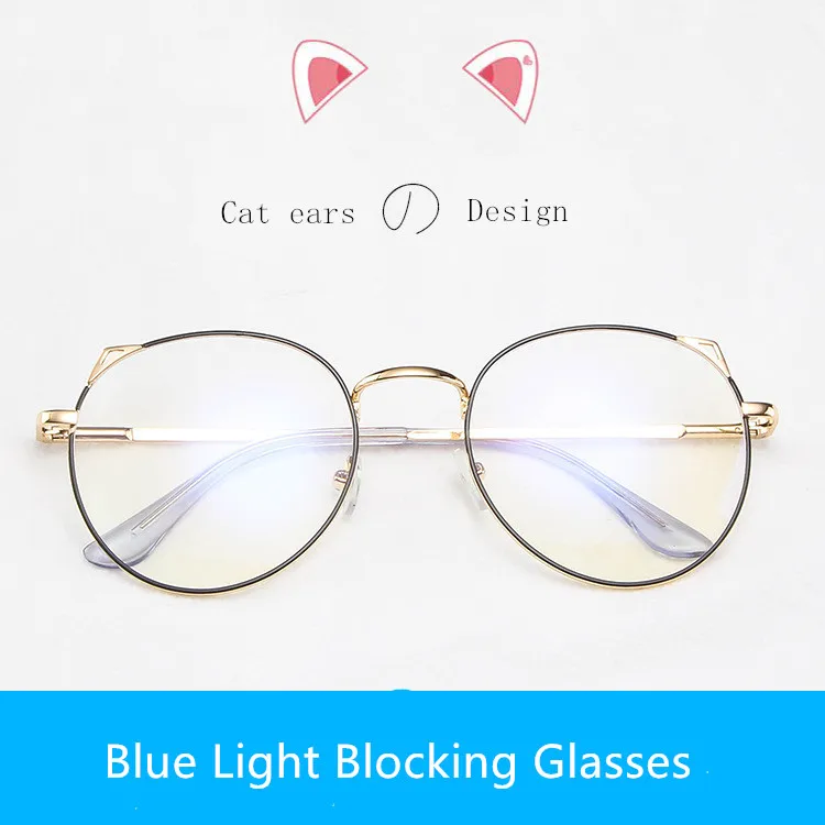 Модные очки кошачий глаз синий свет блокирующие декоративные легкие