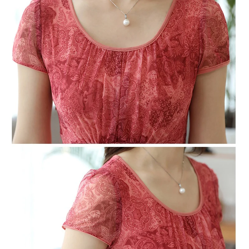 Женское шифоновое платье в стиле бохо Элегантное повседневное большого размера