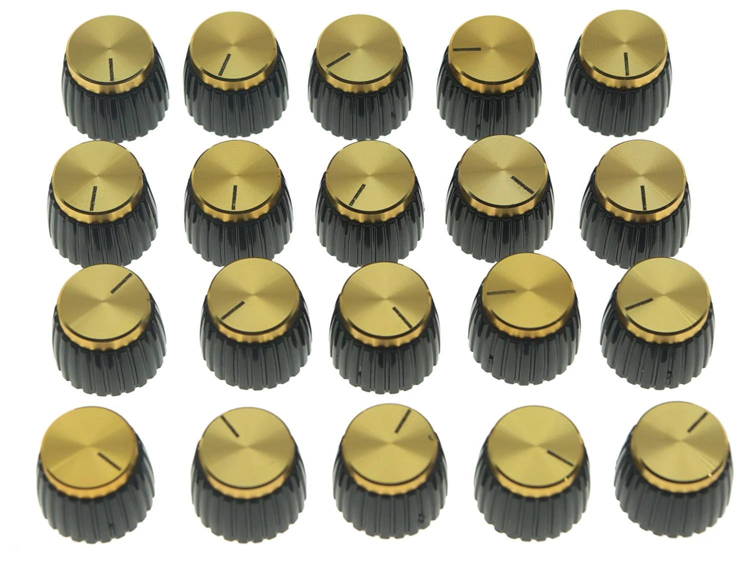 20pcs KAISH набор из 10/20/50 шт Гитара ручки усилителя золото Кепки Push-уведомление ручка подходит комбоусилитель Marshall - Цвет: 20pcs